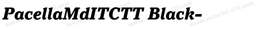 PacellaMdITCTT Black字体转换
